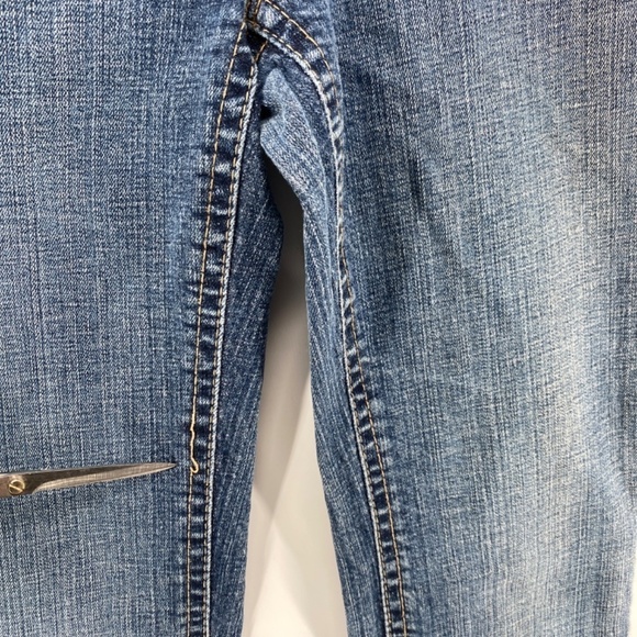 Warehouse One Jeans Women's Size 26 Mid Rise Flare Leg Blue Denim 5 Pocket - Picture 4 of 14